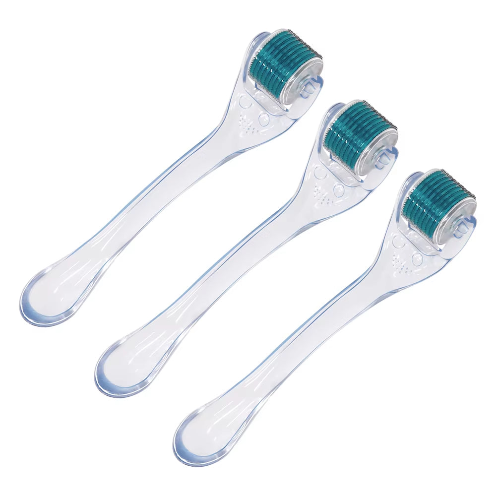 540 Titanium Face Roller for Beard Scalp Hair Growth and Scar MTS Microneedling Mesotherapy Face Skin Care Derma Roller