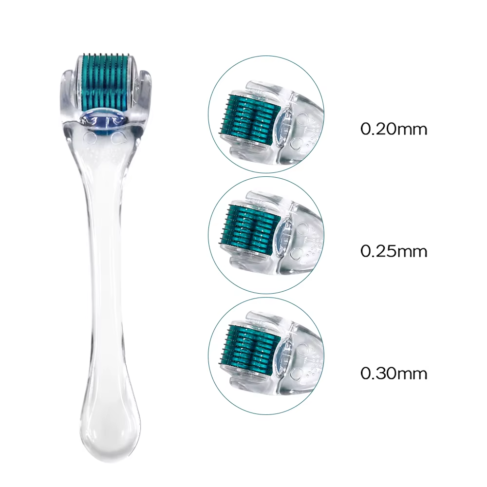 540 Titanium Face Roller for Beard Scalp Hair Growth and Scar MTS Microneedling Mesotherapy Face Skin Care Derma Roller